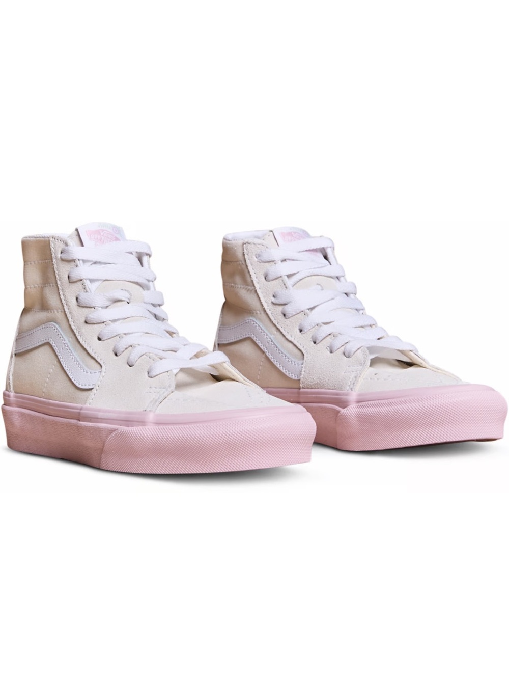 VANS | Sk8-Hi Skate Sneakers White & Pink